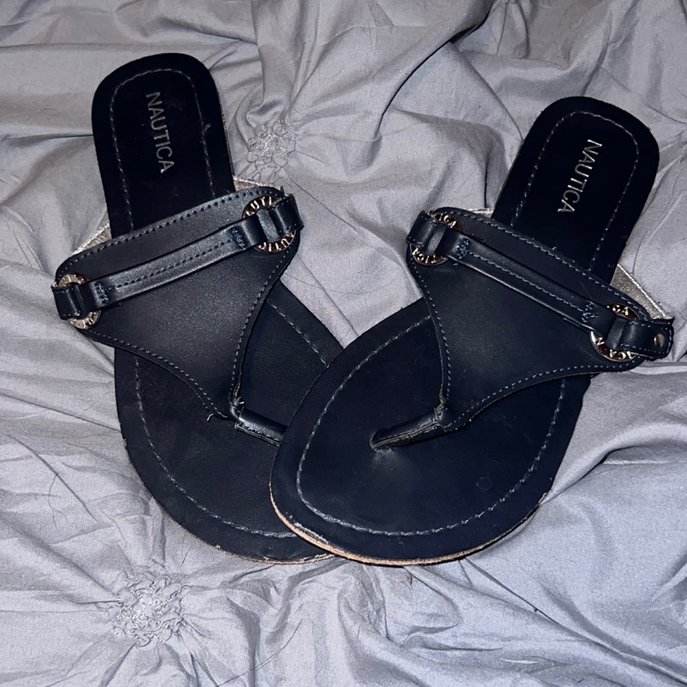 Navy blue, Nautica sandals 7.5